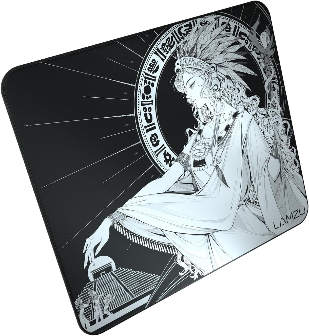 Lamzu Maya Control Gaming Mouse Pad, Slimflex Based, 490 * 420 * 3mm, Cloth Surface, Narrow&Low Stitching, for Gamers