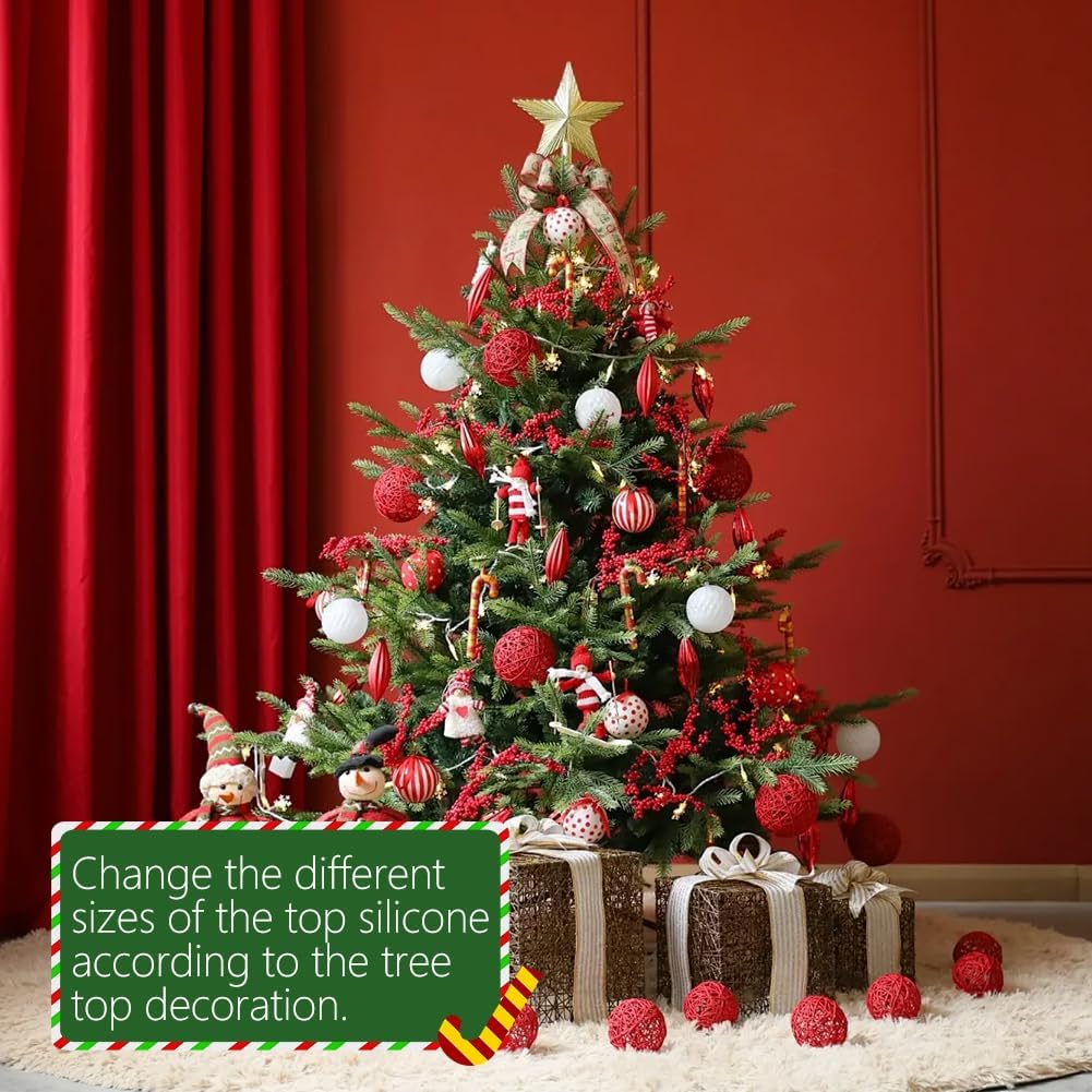 Christmas Tree Topper Holder- Sturdy Metal Base Stand Universal Adjustable Fit for All Base Types - Christmas Halloween Holiday Treetop Decoration Support Kit - Image 6