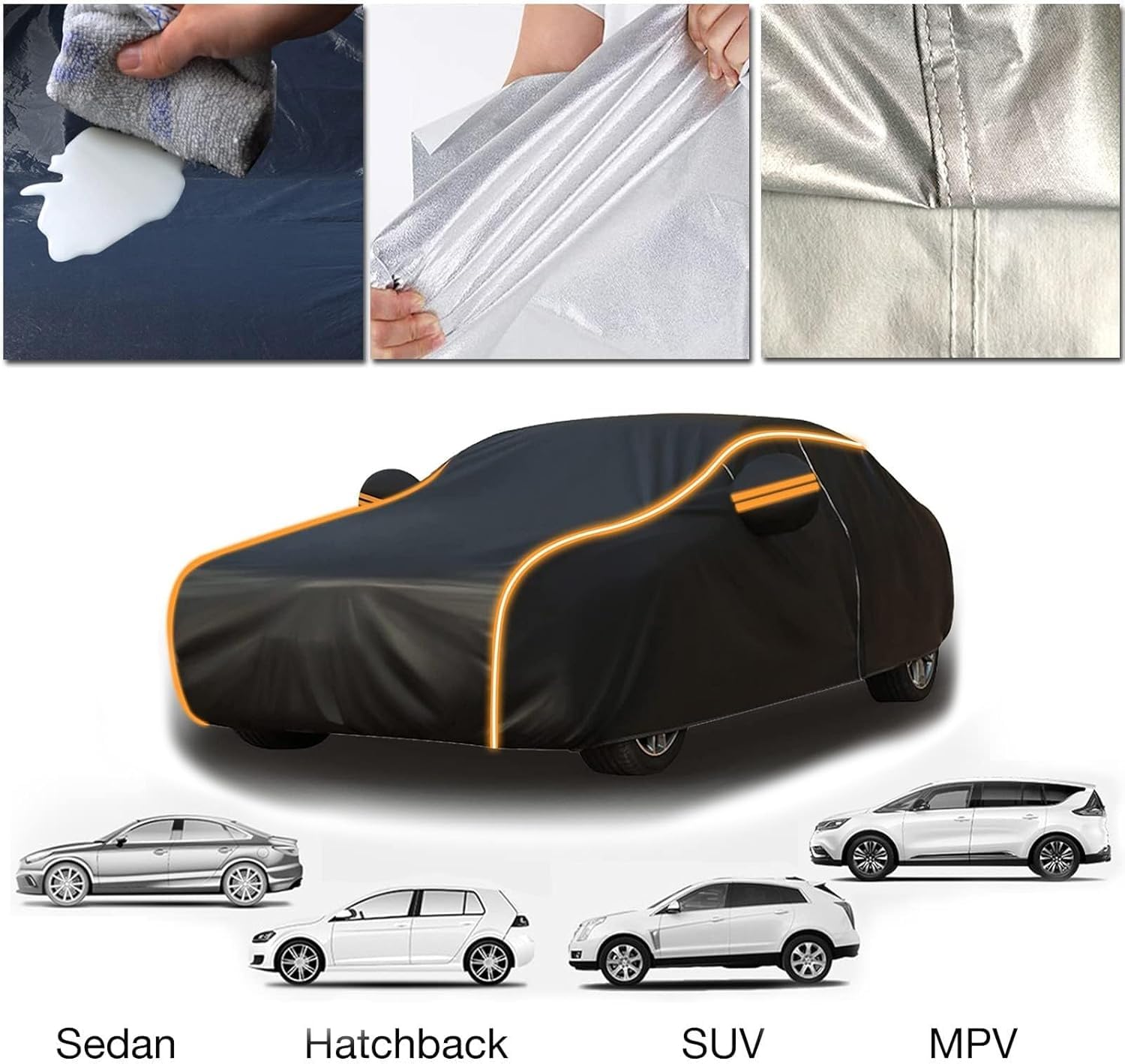 Hagelschutzplane Auto für Ford crossover2019-2024, Autoabdeckung Outdoor, Auto Abdeckplane Wasserdicht, Autogarage Abdeckung, Atmungsaktiv, UV Schutz, Reißfest Und Langlebig