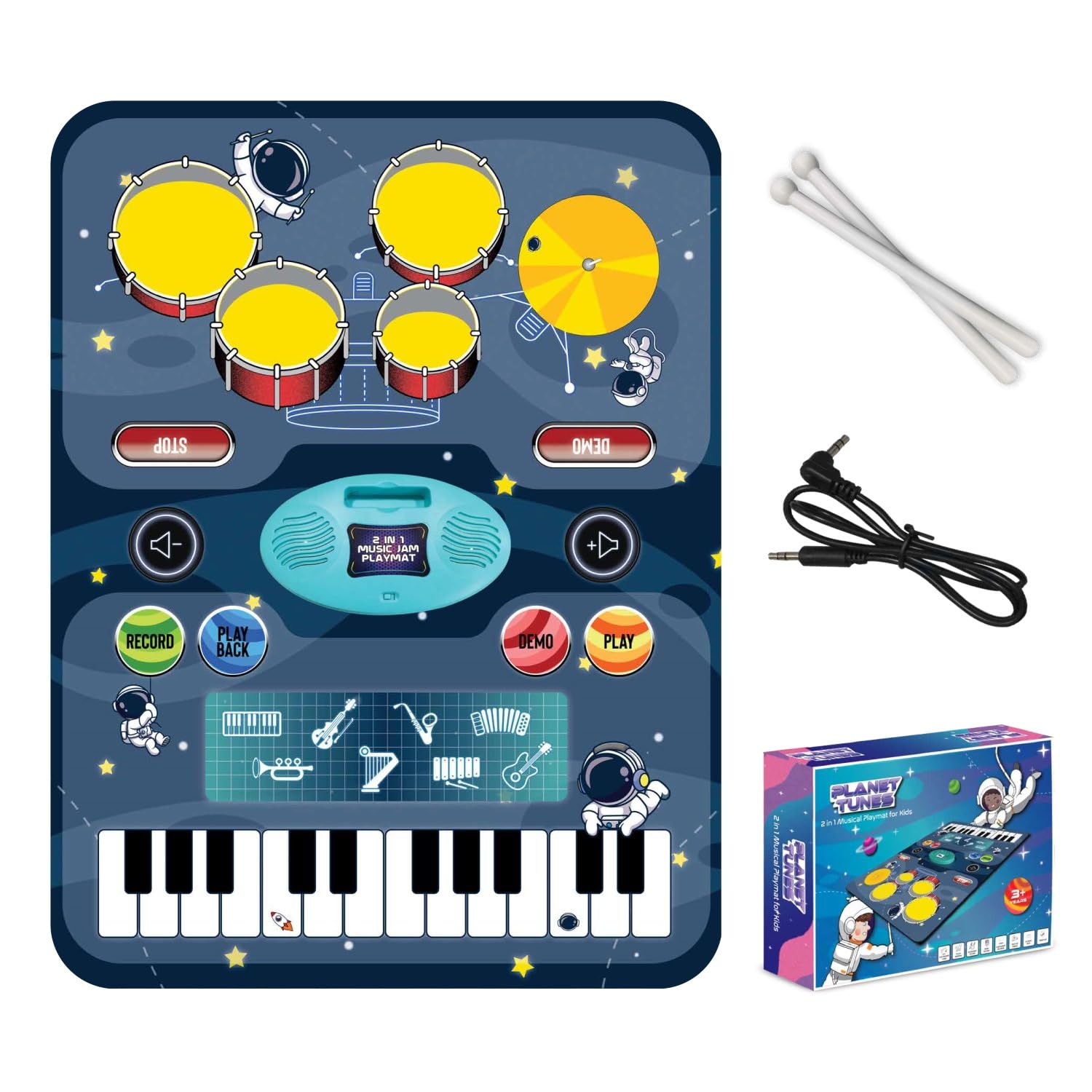 See full amazon price history chart for PLANETTUNES 2IN1 Musical Jam Playmat for Kids | Piano Keyboard with Kids Drum Set & Music Record| Battery-Powered Musical Mat with Sound Control | Portable Musical Keyboard| Ideal Gift for Kids 3+ PLANETTUNES 2IN1 Musical Jam Playmat for Kids | Piano Keyboard with Kids Drum Set & Music Record| Battery-Powered Musical Mat with Sound Control | Portable Musical Keyboard| Ideal Gift for Kids 3+ (B0CW6F2RS6) Amazon Price History, Amazon Price Tracker