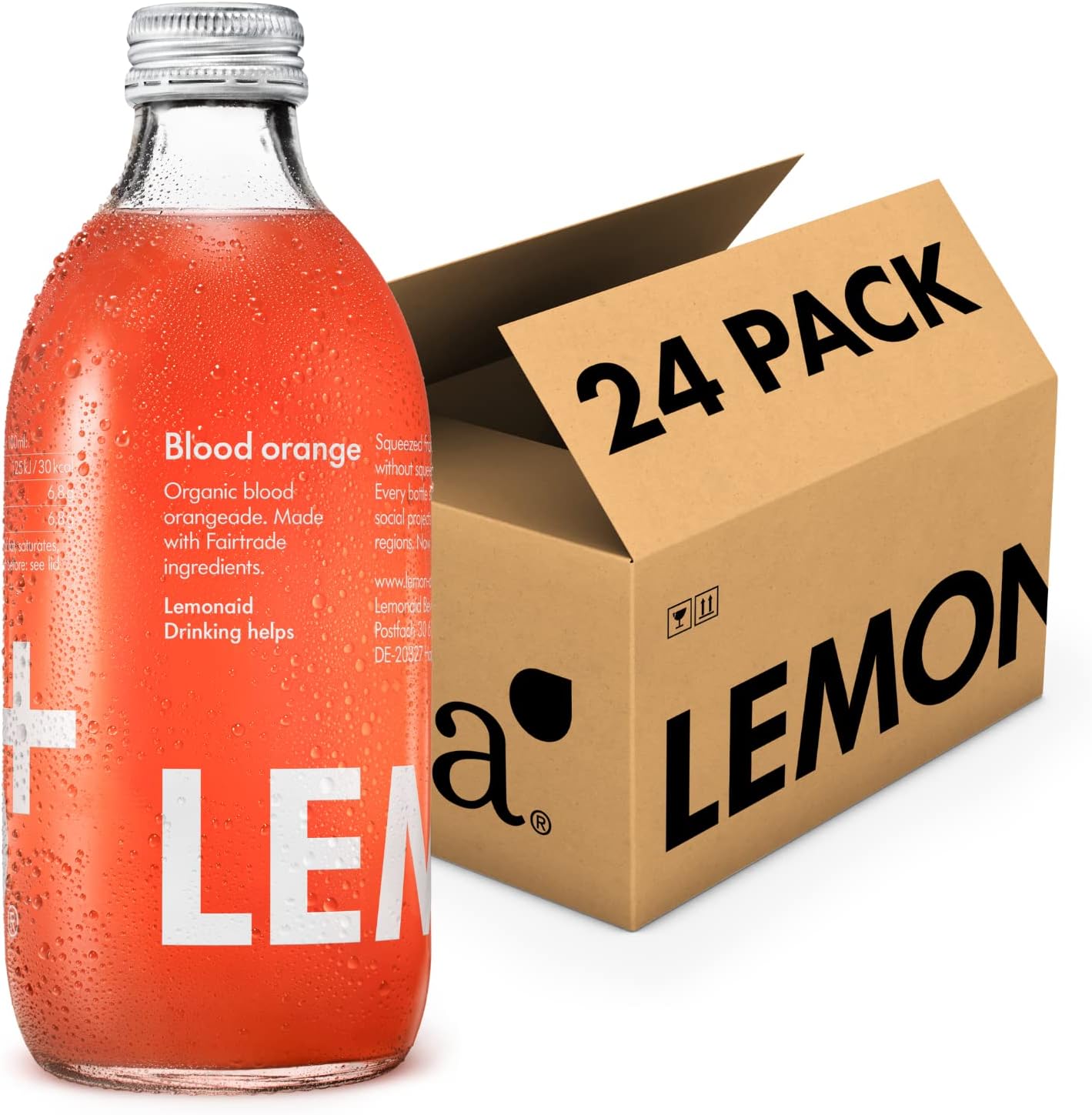 Lemonaid Sparkling Soft Drink: Blood Orange - 24 x 330ml