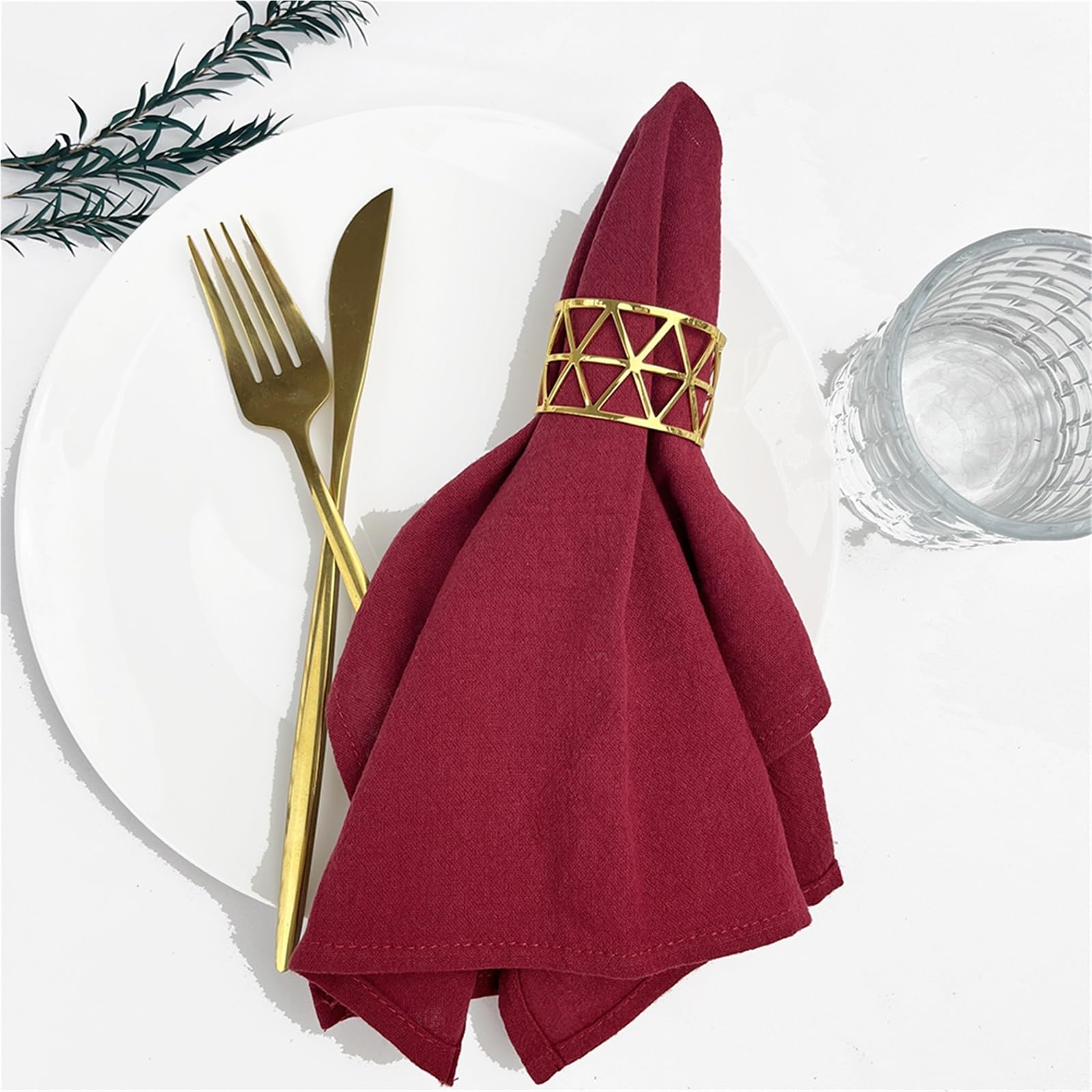 Serwetki z tkaniny poliestrowej, Bawełniane serwetki stołowe wielokolorowe 40x40 cm 50 szt. Na przyjęcia weselne w restauracji(50pcs Grey)