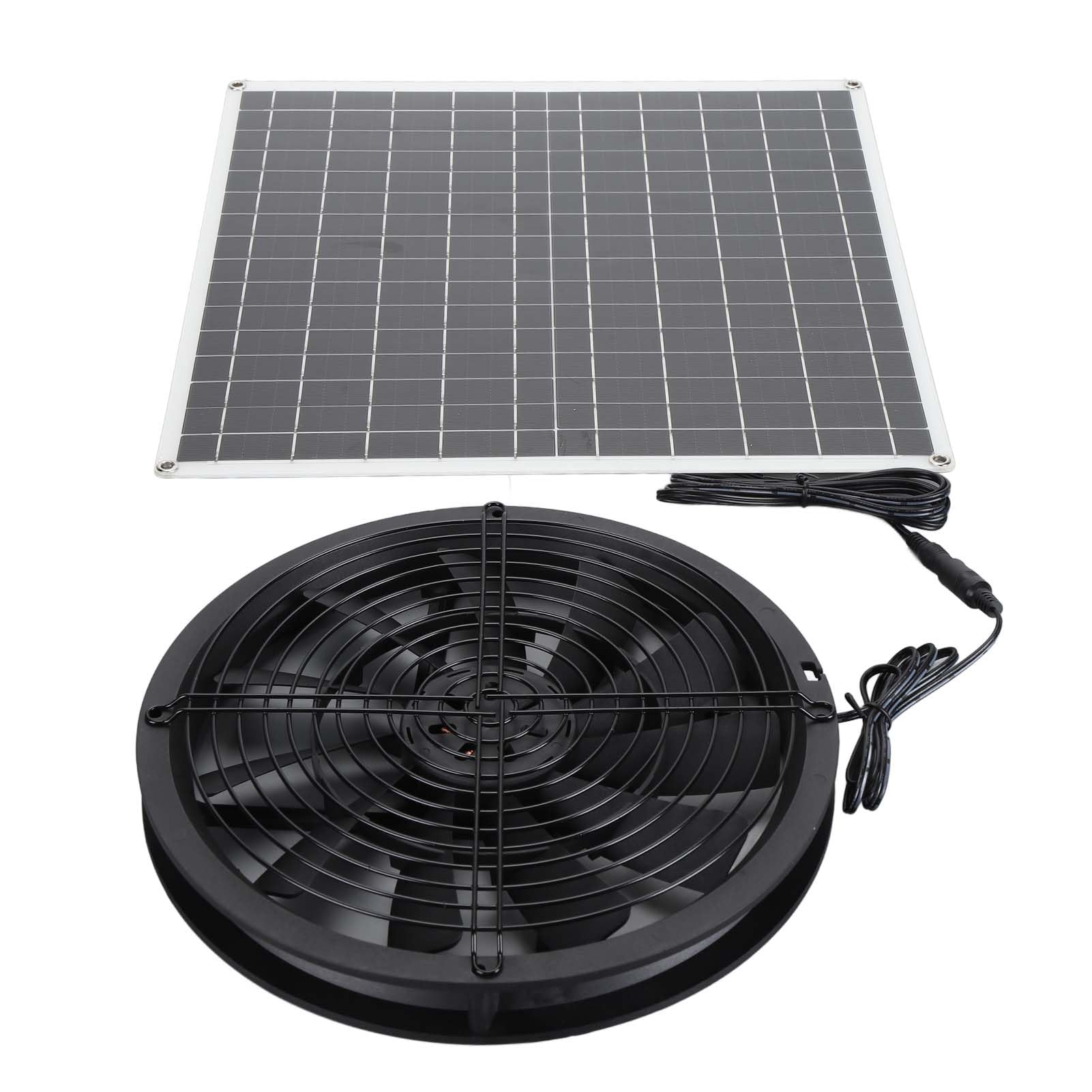 Chrees Ventilatore a energia solare, 20 W, pannello solare, ventola di scarico con design ad alta efficienza, per pollaio, fienile, serra e molto altro ancora