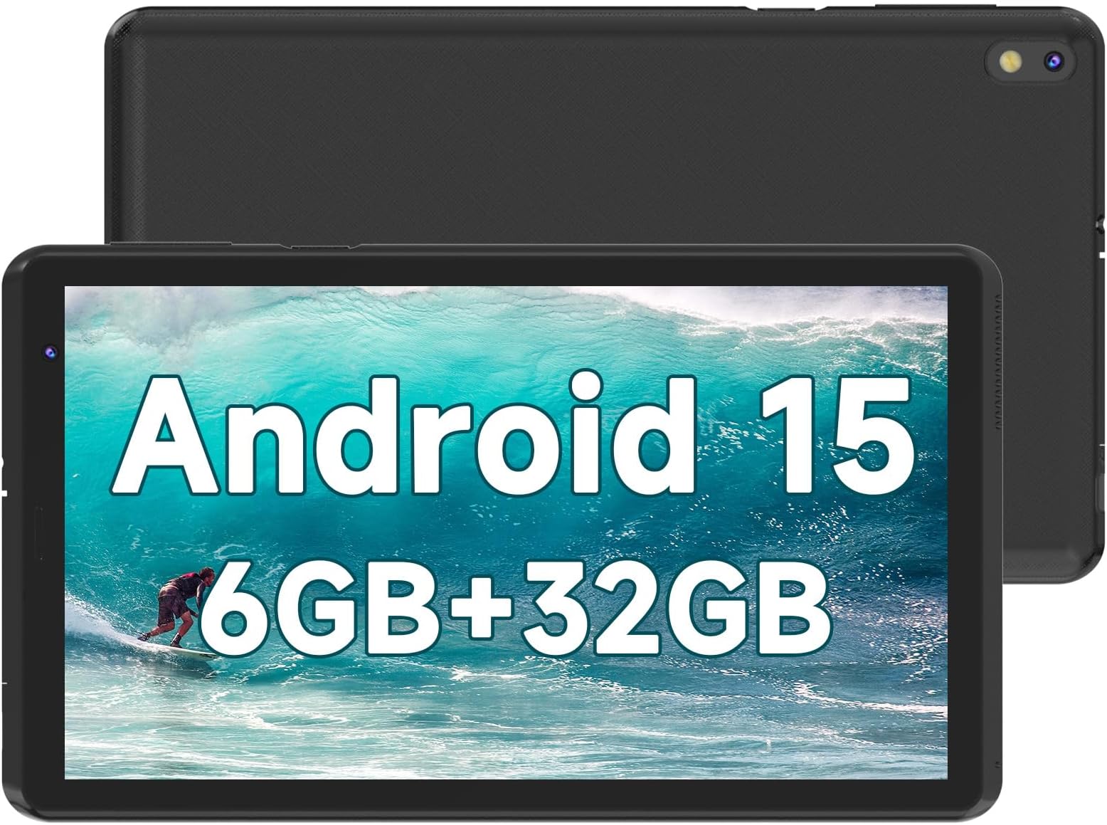Tablet 7 inch Android 12.0 Tablet, 4GB+32GB ROM (1TB Expand), Quad-Core, WiFi, GMS, Dual Camera, Educational, Games (Black)