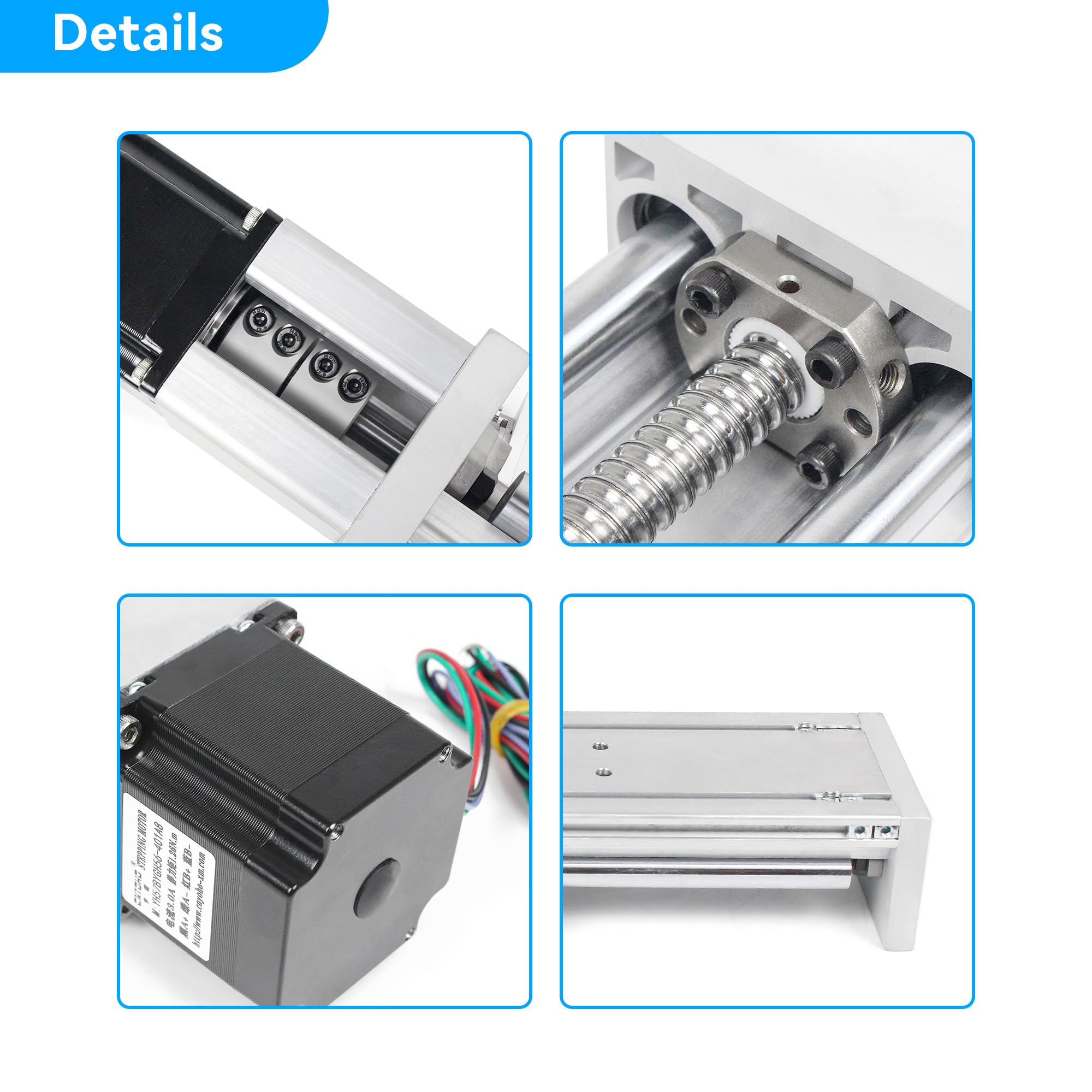 RATTMMOTOR CNC Linearführung,Linearantrieb Effektive Länge 300mm, Lineartisch-Actuator Kugelumlaufspindel SFU1605 mit Nema23 Schrittmotor Für X Y Z Achse Linearschienenführung