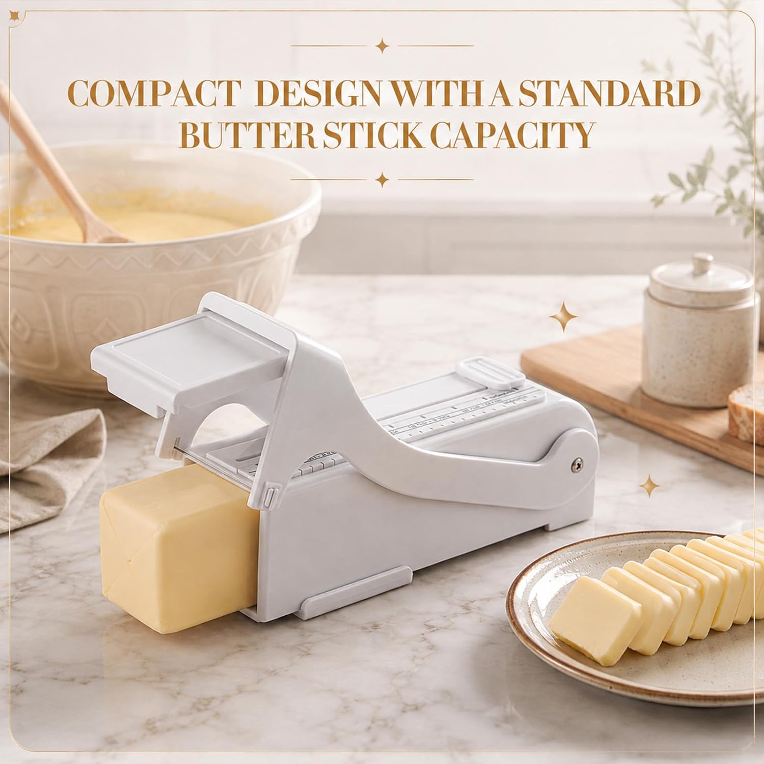 Butter Cutter Slicer and Dispenser with Adjustable Measuring