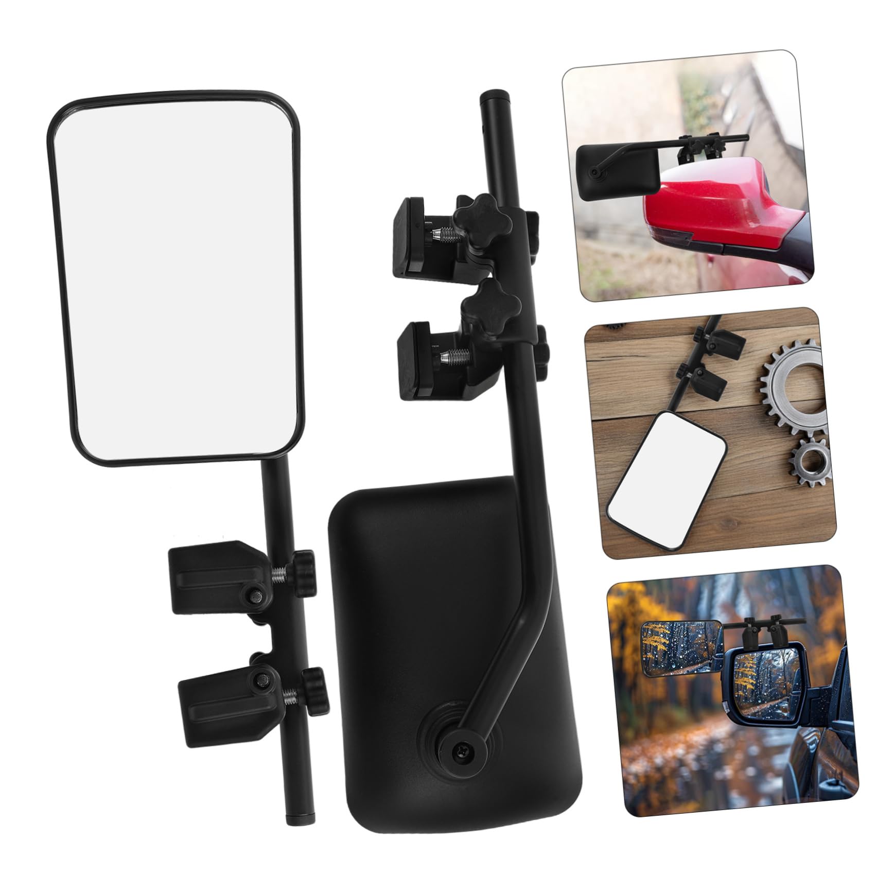 Ciieeo 2piezas Espejos Retrovisores De Camioneta Clip Extensores De Espejo Para Remolque De Rv y Autocaravana Ampliar Campo De Visión Para Seguridad Carretera