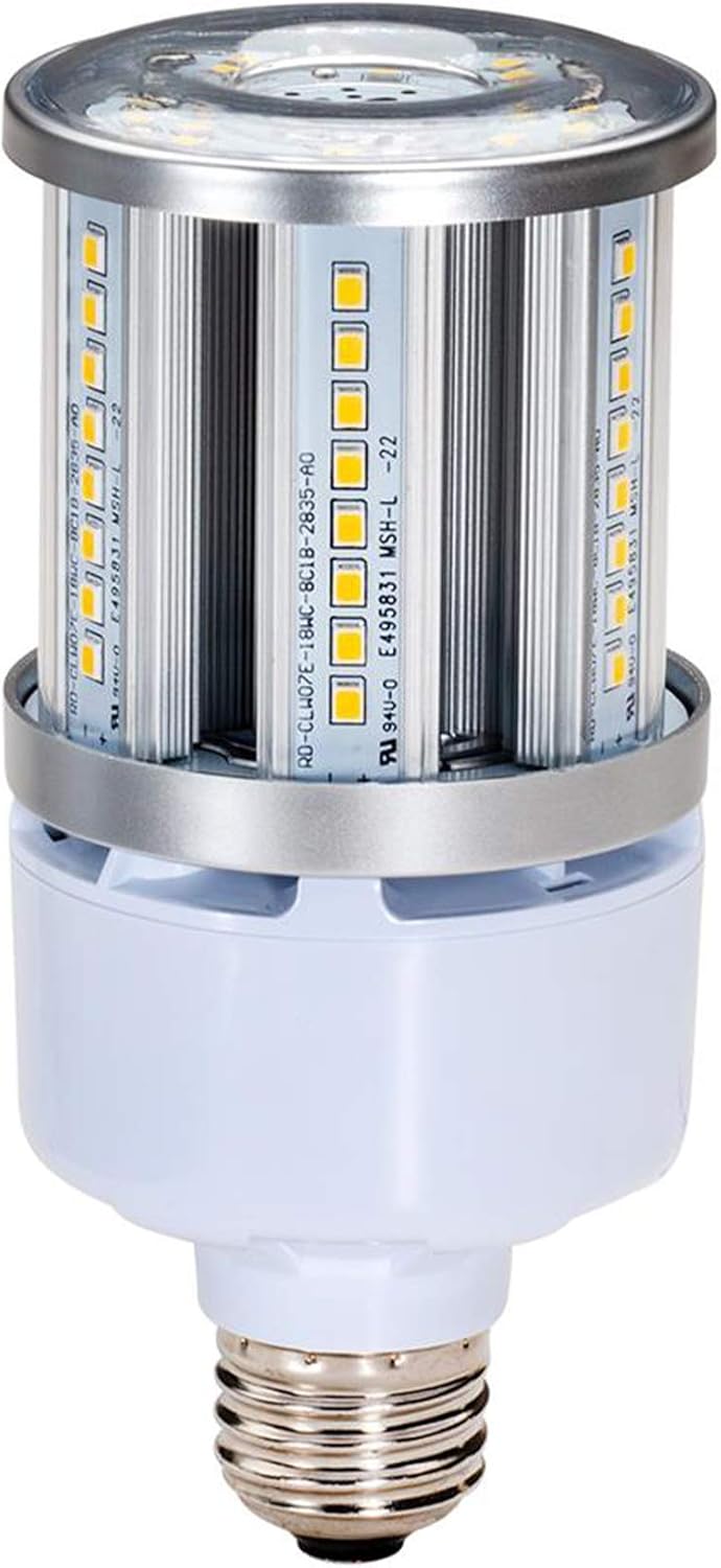 Topaz 74344 70W HID Equivalent LED Corn Light Bulb 2700LM 5000K 18W Daylight Ballast Bypass 120-277 Line Voltage Medium Base E26/E27