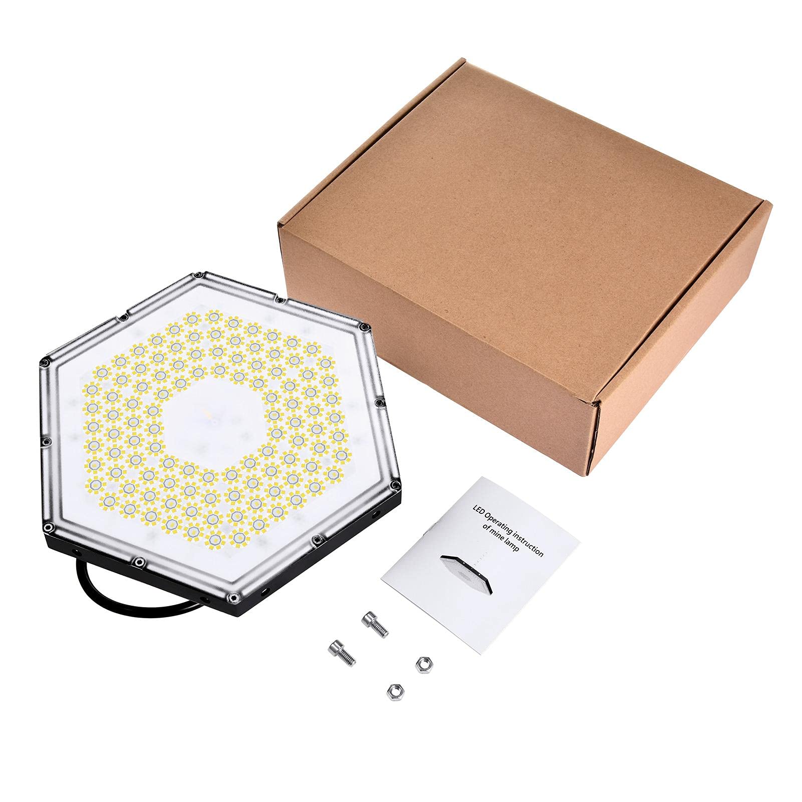 3 Pack 100W UFO LED High Bay Light, 10000 lumenów Lampa przemysłowa Oprawa oświetleniowa Bay Area, światło dzienne białe 6500K, Oświetlenie sklepowe LED do warsztatu Fabryka Magazyn Garaż Oświetlenie