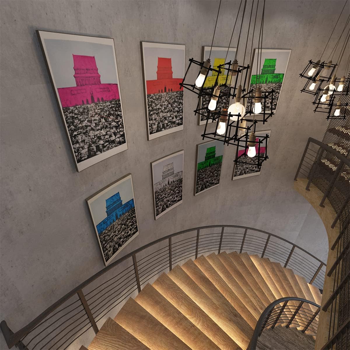 TOTIO Extra Wide Concrete Peel Stick Wallpaper Grey 3D Cement Look Contact Paper 31.5x157inch Matte Thicken Adhesive Waterproof DIY Vinyl Wrap for Apartment Office Retro Industrial Style Misty Gray