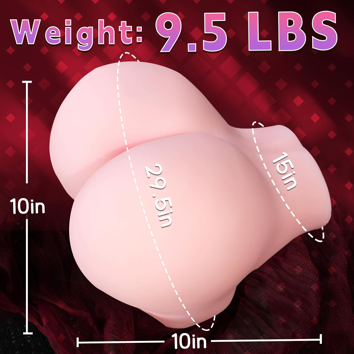 Pocket Pussy Ass Adult Sex Toys, 9.5Lbs Sex Doll Male Masturbator for Men with Lifelike Vaginal and Anal, Realistic Soft Butt Lifelike Entry-Level Sex Dolls for Men Masturbation Orgasm