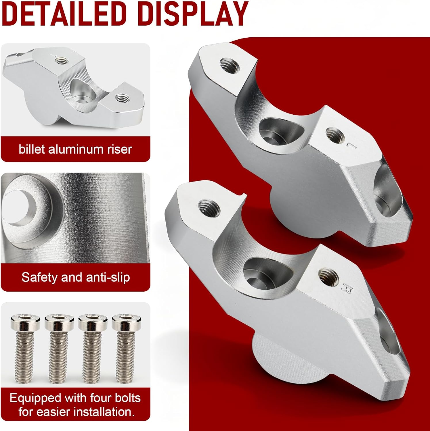 Handlebar Riser Handle Bar Clamp Extend Adapter for BMW 2023-2025 R1300GS