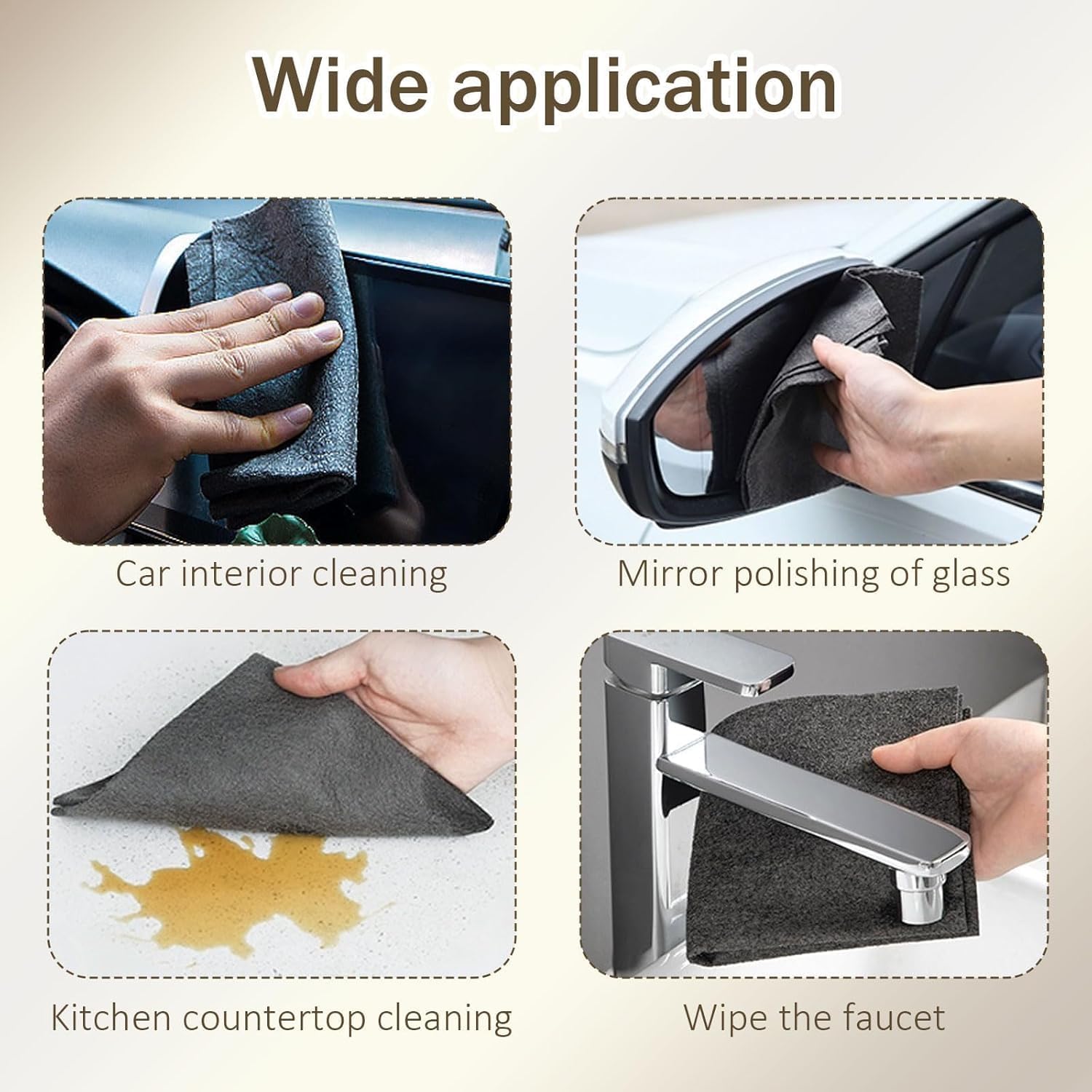 2026 New Thickened Magic Cleaning Cloth,Reusable Microfiber Cleaning Cloth, Streak Free Multipurpose Non Scratch Dishcloth Rags for Kitchen, Windows, Mirror, Glass, Car. (10)