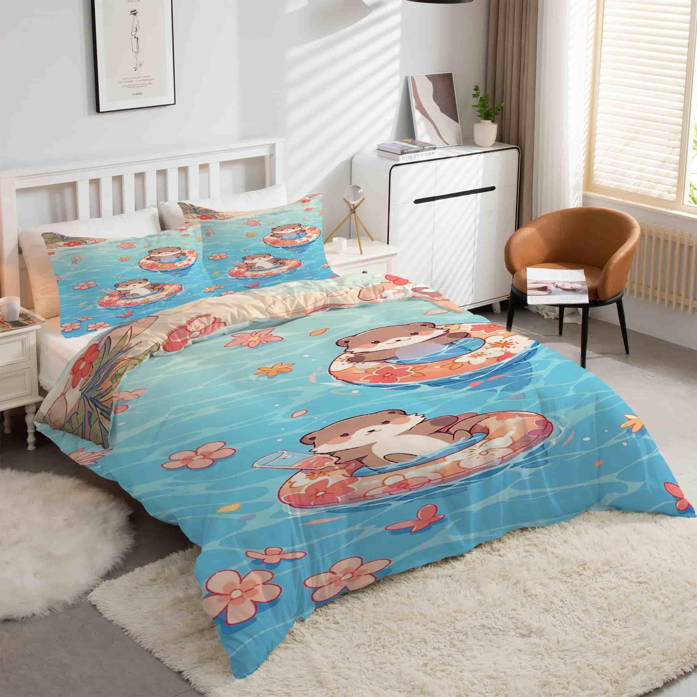 Housse de couette 220x240 petit ours pour une chambre cocooning