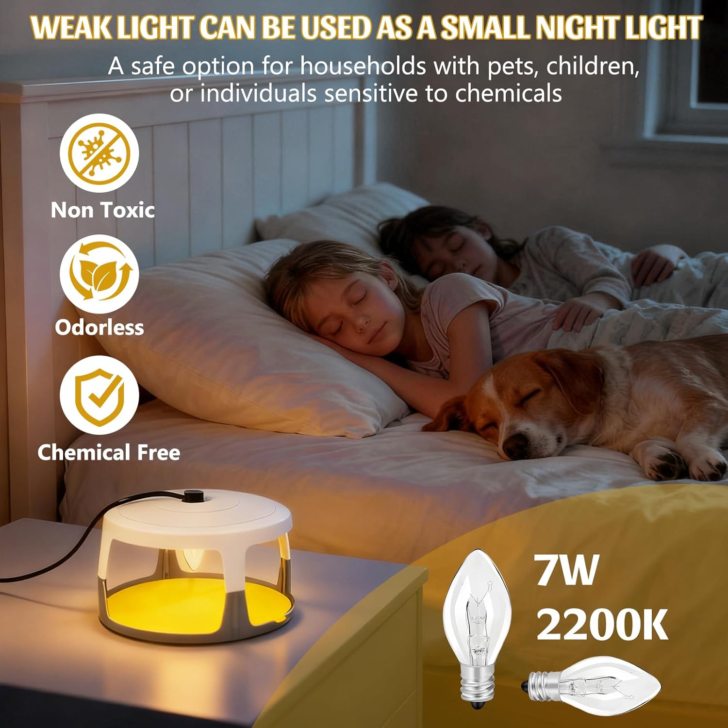 Flea Traps for Inside Your Home, 2 Pack Flea Light Trap for Indoor with 8 Sticky Pads & 8 Light Bulbs, Odorless Natural Bed Bug Killer Insect Infestation Treatment Trap Safe for Kids and Pets
