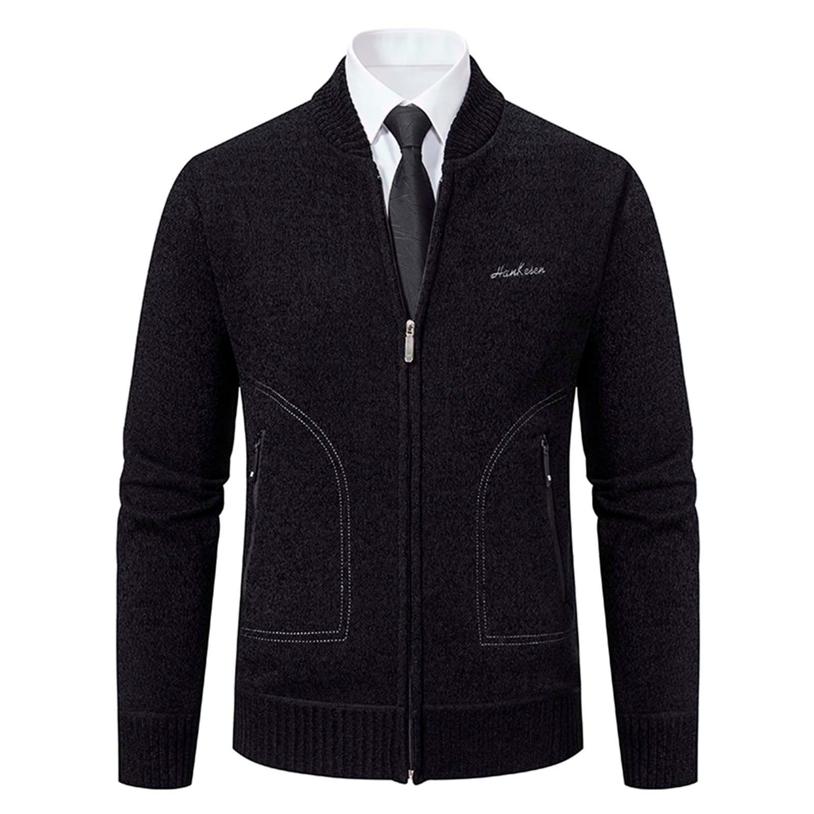 Pull Zip Homme, Pull Homme Col Roulé Pull-Over en Tricot à Col Roulé pour Homme Couleur Assortie à La Mode