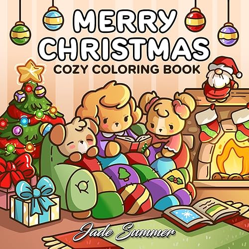 Merry Christmas: Cozy Coloring Book for Adults and Teens with Adorable Characters