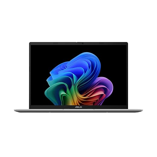 ASUS Vivobook 14 Laptop, 14” WUXGA 60Hz Display, Qualcomm Snapdragon X, Qualcomm Adreno GPU, 16GB RAM, 512GB SSD, Windows 11, Cool Silver, X1407QA-BS56