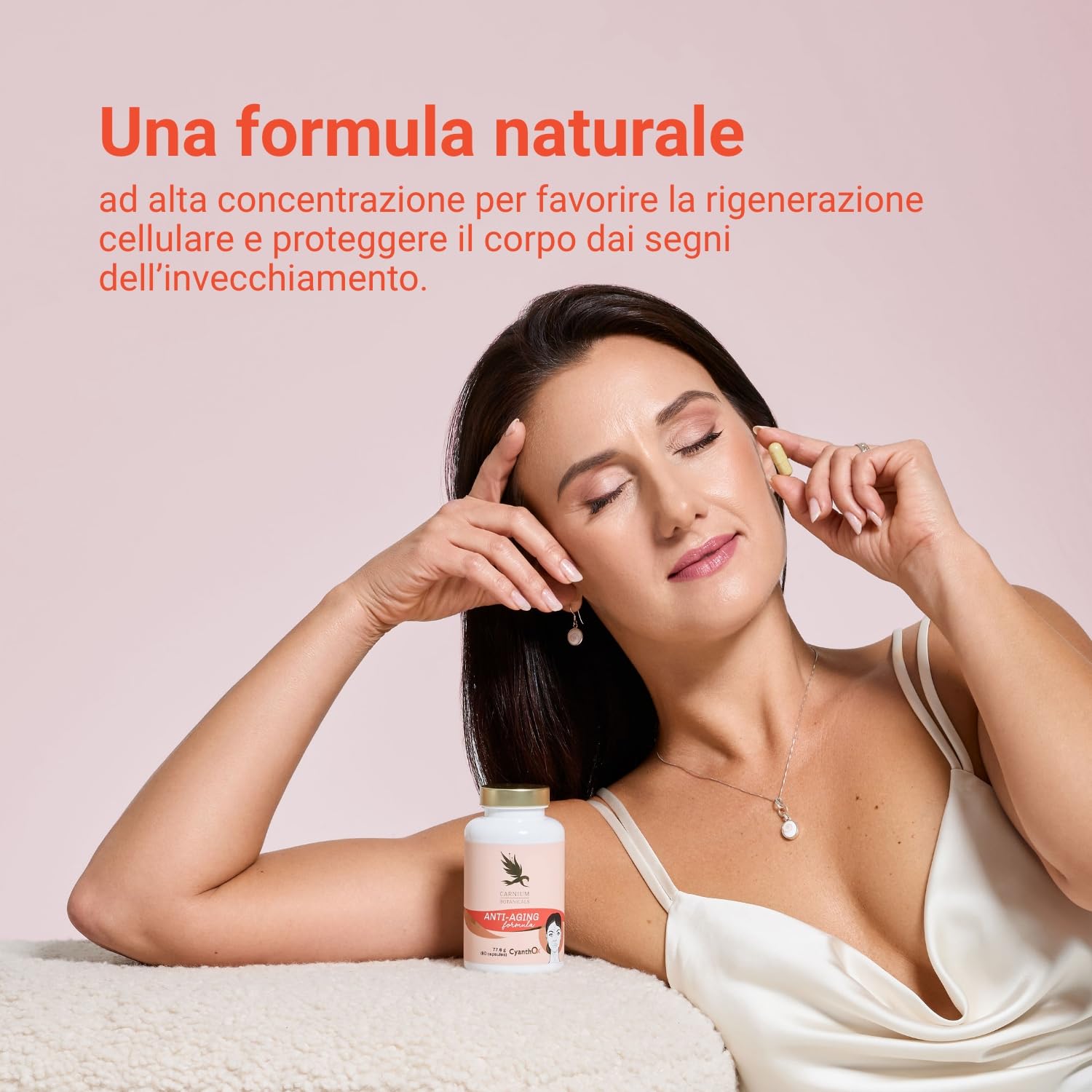 Carnium Botanicals Anti-Aging Formula – Multivitaminico Donna con Vitamina B3, Resveratrolo, Fisetina & Quercetina – Integratore Donna Completo – 90 Capsule Vegane