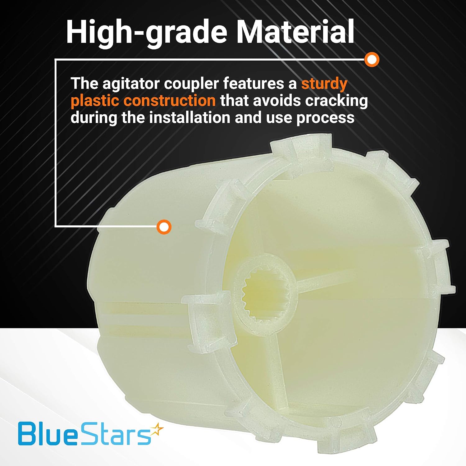 BlueStars Upgraded WH49X10042 Washer Agitator Coupler Kit Replacement - Compatible with G.E Washing Machines - Replaces AP3964635 PS1517844 1195917 WH43X10009