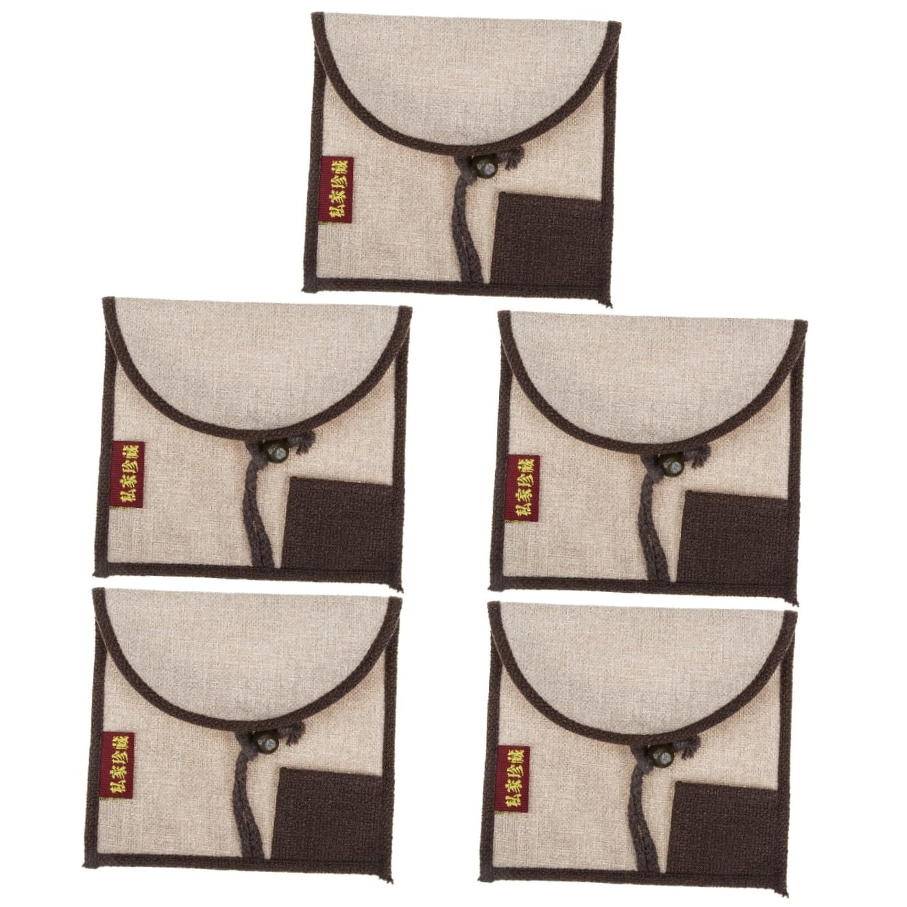 Pochette de rangement pour thé vintage Cabilock en lin et PU étui respirant haut de gamme