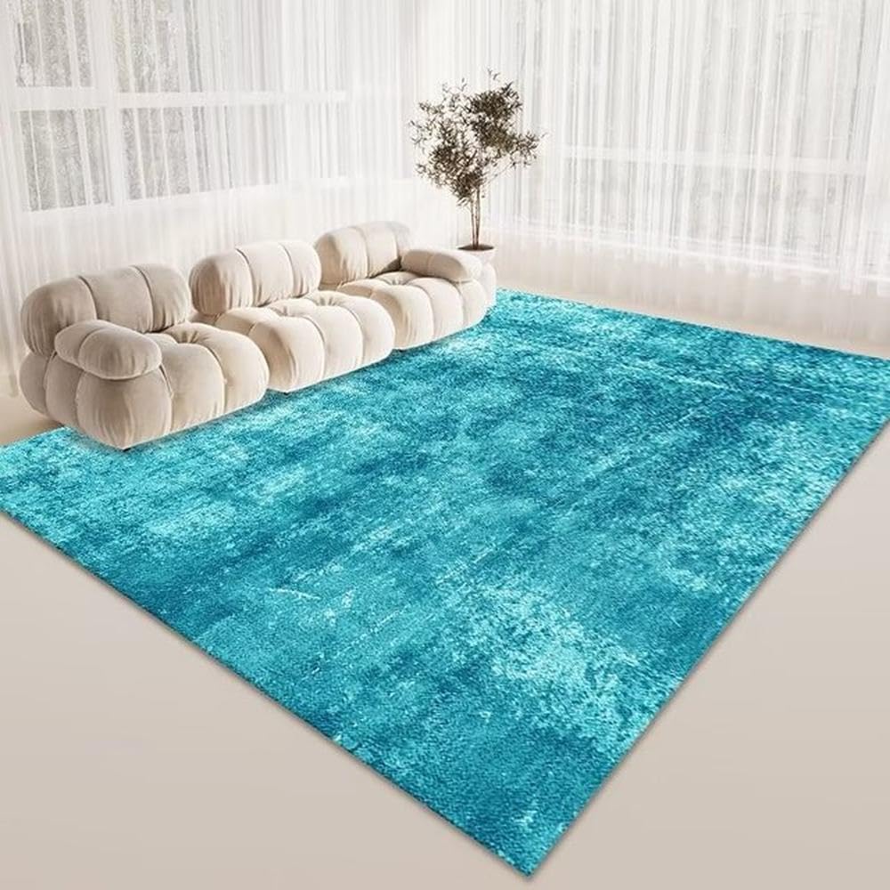 Tapis vert de style américain 160x230cm grand modèle en flanelle douce pour salon et chambre