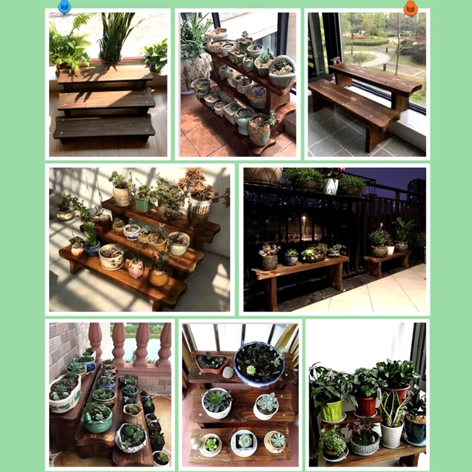 60/80cm Long Flower Pot Stand – Balcony & Outdoor Plant Organizer, Floor-Standing Garden Planter Rack for Patio, Yard, Courtyard(80 * 20 * 23cm)