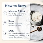 JusTea CREAM EARL GREY | Loose Leaf Black Tea | Recyclable Refill Pouch | 40+ Cups (90g) | High Caffeine | Award-Winning | Fair Trade | Non-GMO