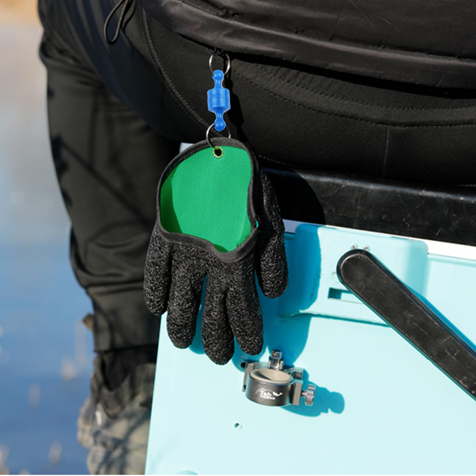 Kiuiom 1 Par Guantes De Pesca Impermeables,Guantes De Pesca Anticortes De Caza,Guante Resistentes Pinchazos,Antideslizante Al Aire Libre,para Manipular con Seguridad,con 2 Hebillas Magnéticas