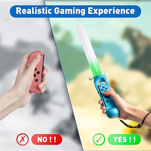Miniatura 2 de Espada LED para The Legend of Zelda Skyward Sword HD, accesorio de juego FANPL iluminado, mango de espada para interruptor e interruptor OLED Right