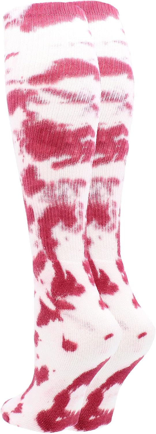 Tie Dye Multisport Tube Socks Soccer Softball Volleyball for Girls Boys Women and Men Youth and Adult