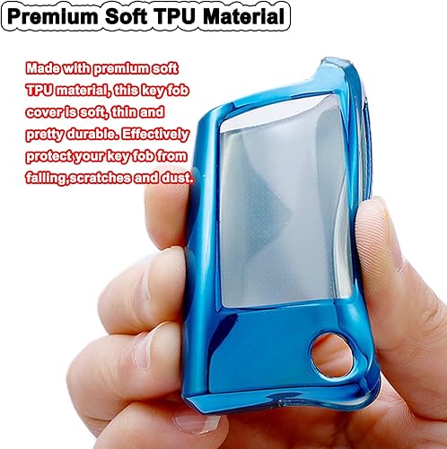 Miniatura 3 de Funda para llavero Volkswagen de protección completa TPU suave para llave inteligente, compatible con VW 2016-2017 Golf Polo GTI 2018 2019 Tiguan