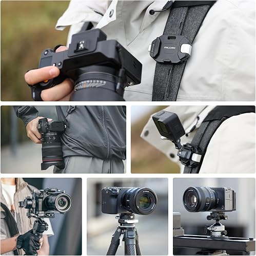 FALCAM F38 Quick Release Kit for Backpack V2, Morsetto zaino con piastra a sgancio rapido per fotocamera, Filettatura 1/4" a 3/8", Compatibile con Arca-Swiss, Adattatore universale per treppiede - 10