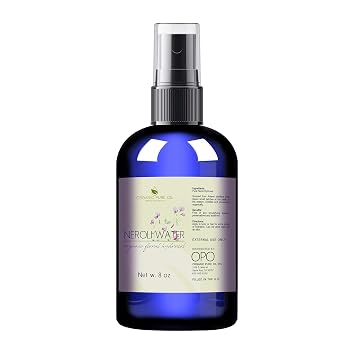 Neroli Water Hydrosol Face Mist Calming 8 oz Spray Toner Aromatherapy Facial Spritz Sprayer Linen Sheets Body Mist Pure Hydrosol Water Hydrating Cleansing Toning Orange Blossom OPO -Packaging May Vary