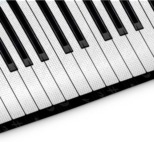 Miniatura 3 de Juego de 4 manteles individuales con teclas de piano musical, lavables, impermeables, para decoración del hogar, fiesta, comedor, 18 x 12 pulgadas