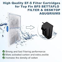 Vista 2 de driamor Paquete de 6 cartuchos de filtro compatibles con EF-S Element y BF5 BETTAFLO filtro, cartucho de filtros de repuesto para pecera gruesa