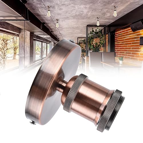 Miniatura 5 de Soporte de caja de salida de urea de una pieza, portalámparas incandescente con cable superior E26 E27, base de porcelana, soporte de lámpara de