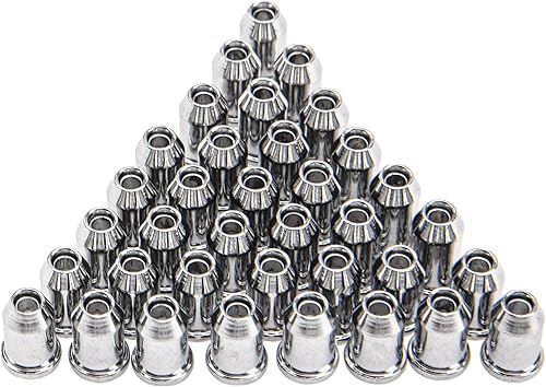 Yootones - Juego de 36 virolas de metal para guitarra, compatible con repuesto de guitarra, color plateado