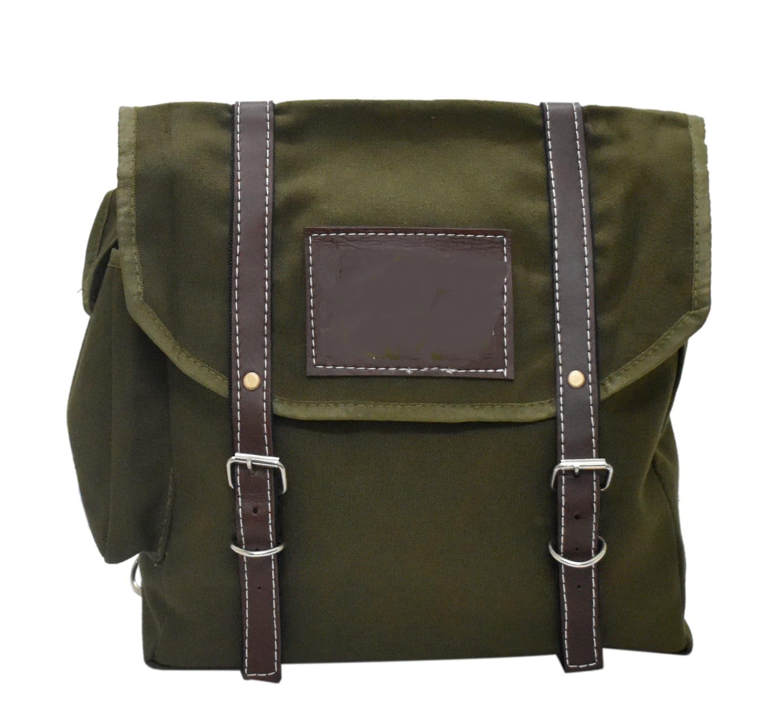 KOHLI Accessories Touring Side Canvas Bag 10ltr Compatible with RE350/500 CC All Bikes (Army Green)-image-44