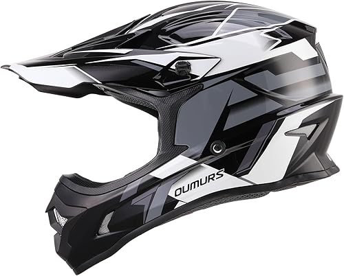 Miniatura 7 de DOT Casco de ATV Dirt Bike para Adultos con Gafas Guantes y Máscara Visera Solar Ajustable Casco de Motocicleta para Adultos Todoterreno Motocross