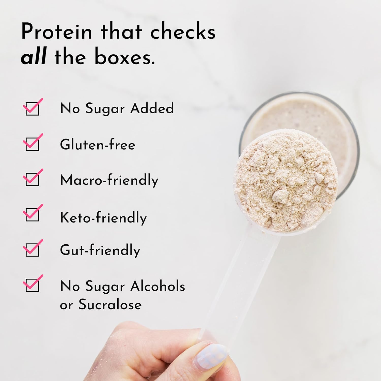 JUST INGREDIENTS Vanilla Protein Powder - Grass-Fed Whey Blend, Organic, Gluten Free, Dairy Free, Soy Free - 15 Servings, 22g Protein image 2