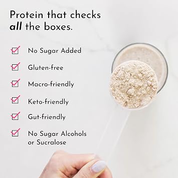 JUST INGREDIENTS Vanilla Protein Powder - Grass-Fed Whey Blend, Organic, Gluten Free, Dairy Free, Soy Free - 15 Servings, 22g Protein