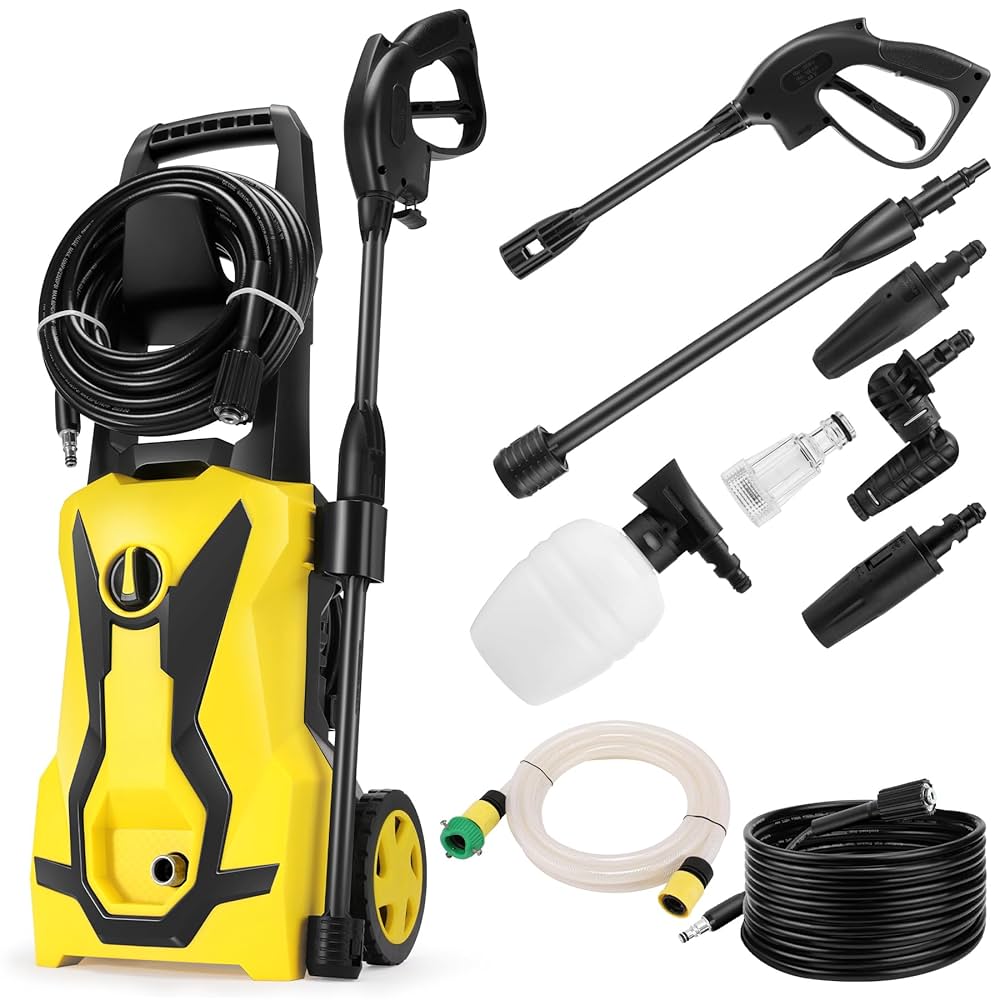 COOCHEER 高圧洗浄機 1500W Amazon | COOCHEER 2025新登場強化版 高圧洗浄機 1500W 最大吐出