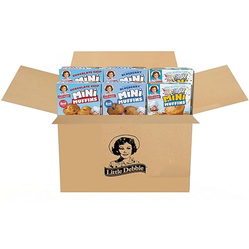 Miniatura 6 de Little Debbie Mini magdalenas con chispas de chocolate, bolsas de 40 a 1.7 onzas (8 cajas)