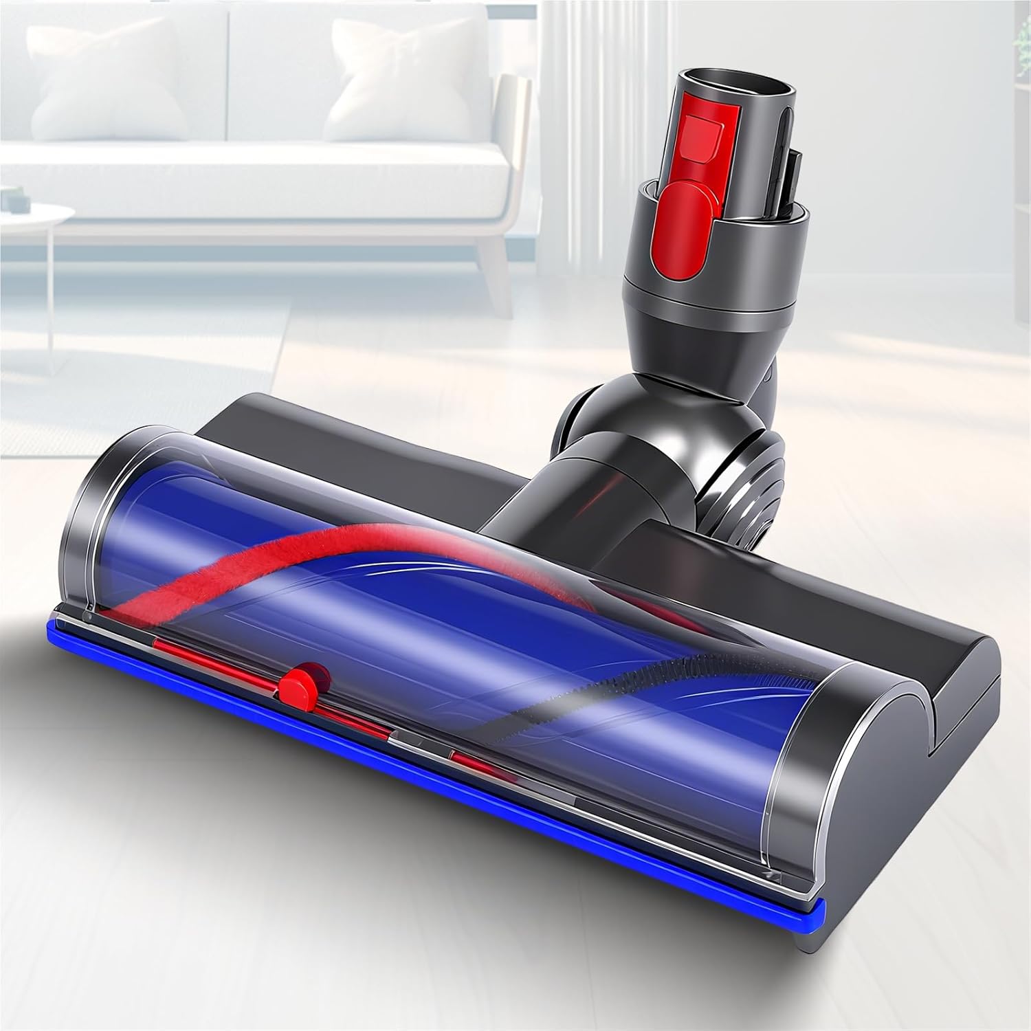 Motor-Head Brush Roller Replacement Vacuum Head Compatible with Dyson V7,V8, Cyclone V10,V11,V15 Cordless Vacuum Cleaners, Anti-Tangle Suitable for Thin Carpets, Hardwood Floor, Pet Hair