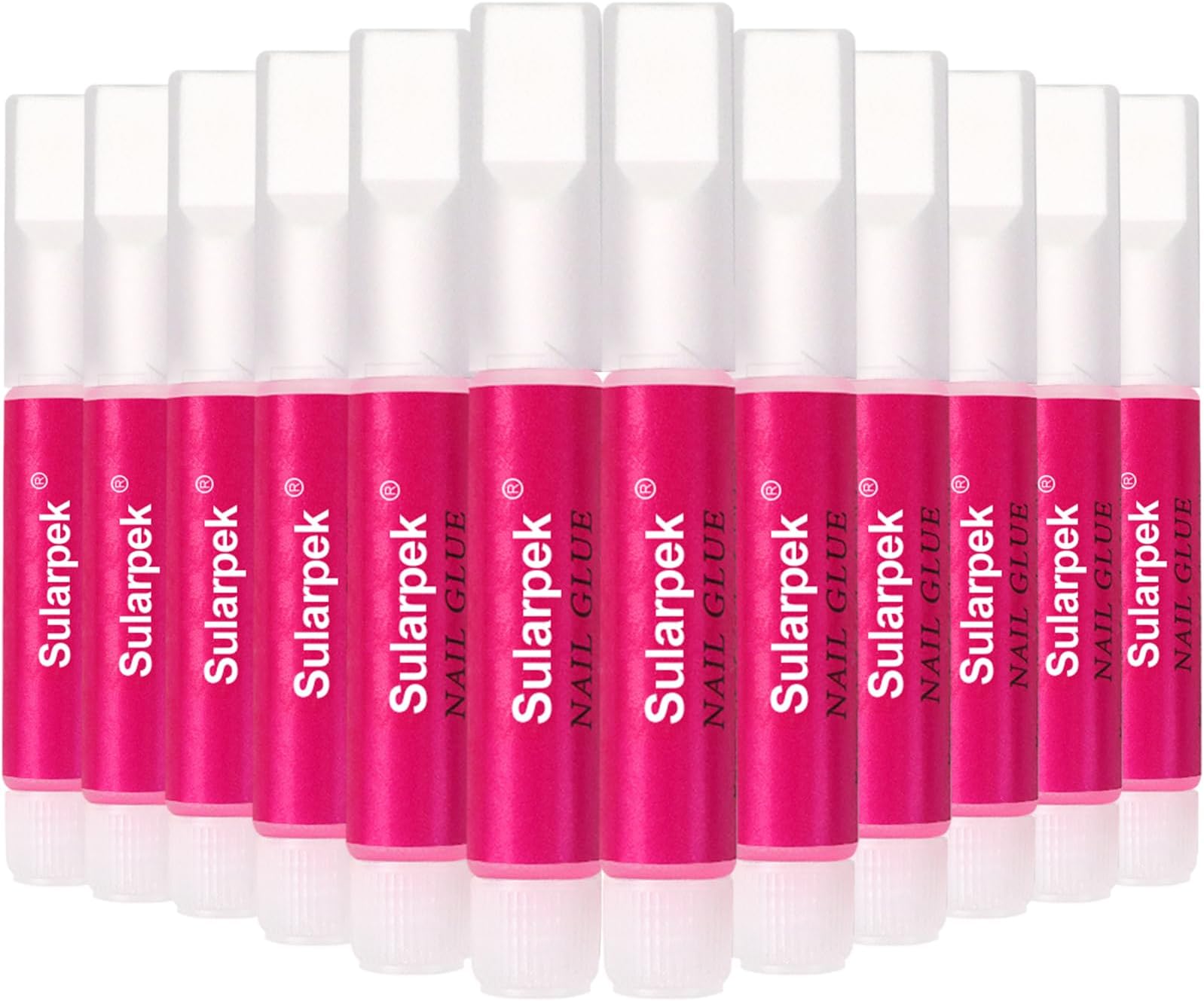 sularpek 12 Pcs Strong Nail Glue, False Nail Glue For Acrylic Tips, Quick Dry Super Strong Nail Tip Adhesive Bond Glue, Professional False Nail Adhesive Glue for Nails Tips Make Up