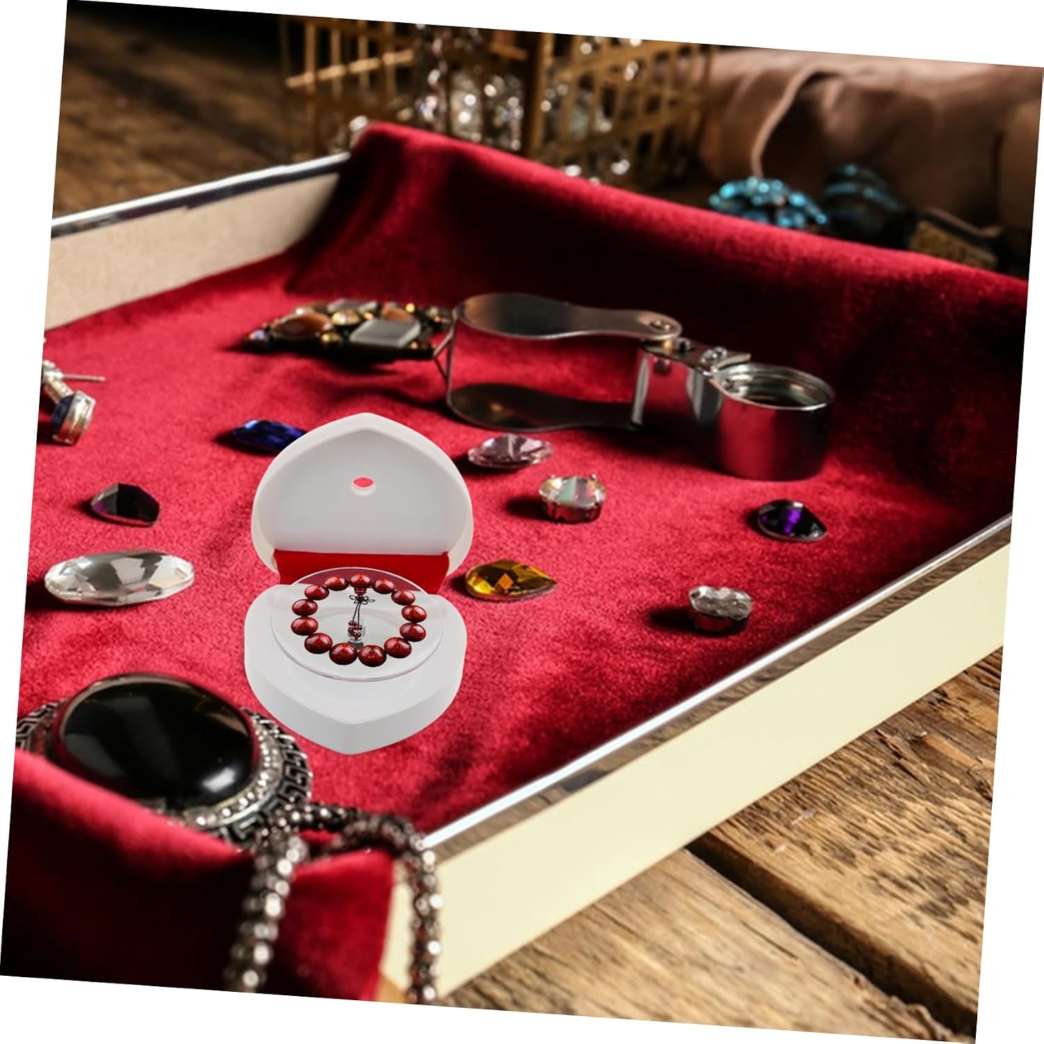 Automatic Rotating Display Stand for Jewelry Solar-Powered Turntable for Showcase