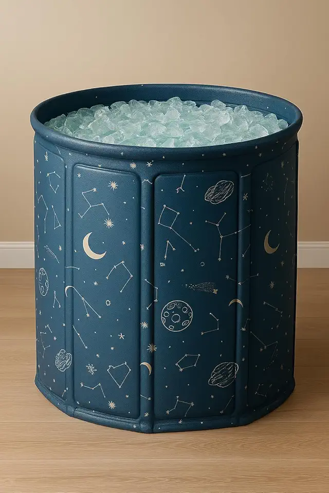 Banheira De Gelo Dobrável Spa Portátil Reforçada Grande Azul