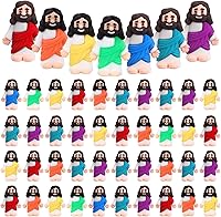 Vista 10 de Bememo 50 figuras de Jesús de diseño original, figuras religiosas de Pascua de Jesús a granel para esconderse y buscar escuela dominical, regalo Azul