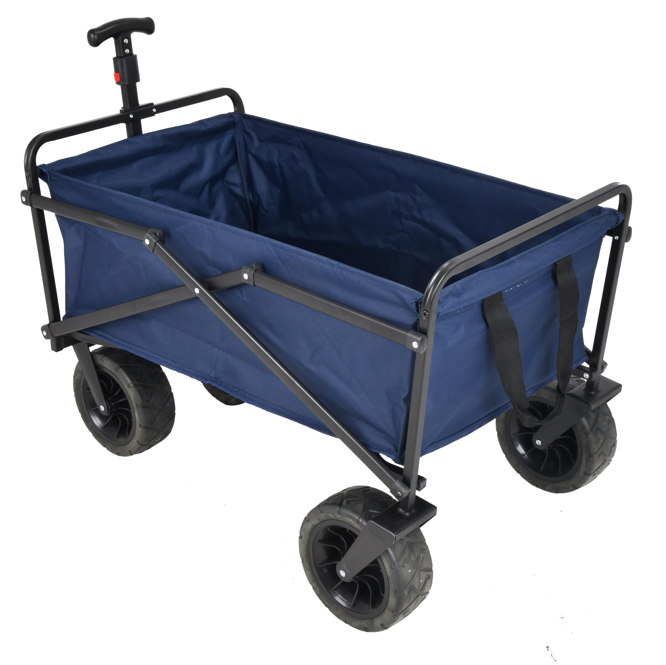 Hygrad Built To Survive Blue Heavy Duty Folding Collapsible Shopping Picnic Utility Wagon Cart Trolley Buggy Wheelbarrow Portal Removable Fabric Festival Garden Camping Supports, L